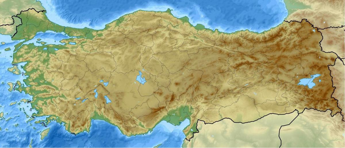 törökország domborzati térkép Törökország Domborzati Térkép | Európa Térkép